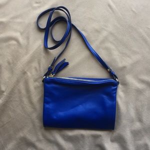 Blue crossbody purse